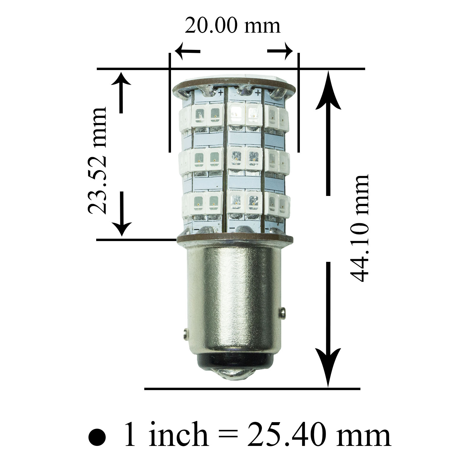 [PA LED]  55 SMD Brake Light / Tail Light Red T20 / 7443 / 7440, , large