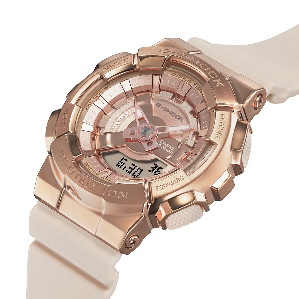 CASIO 卡西歐 G-SHOCK ITZY留真配戴款 粉紅金優雅手錶 女錶 GM-S110PG-4A, , large