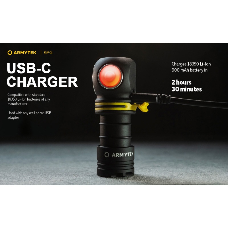 【電筒王】Armytek ELF C1 1000流明 輕巧轉角燈工程夾具版 手電筒 LED 頭燈 56克 泛光 防水防摔, , large