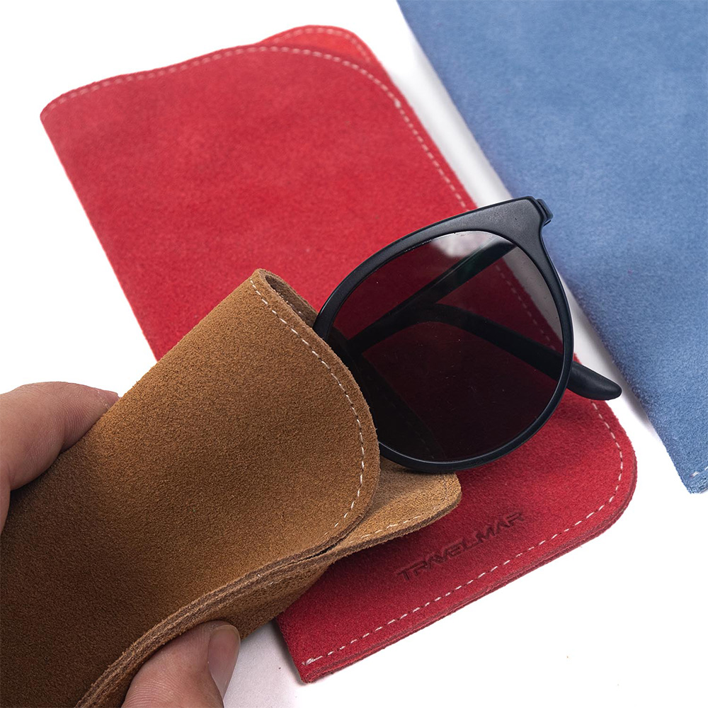 TRAVELMAR Travel Leather Glasses Case-Available in multiple colors, , large