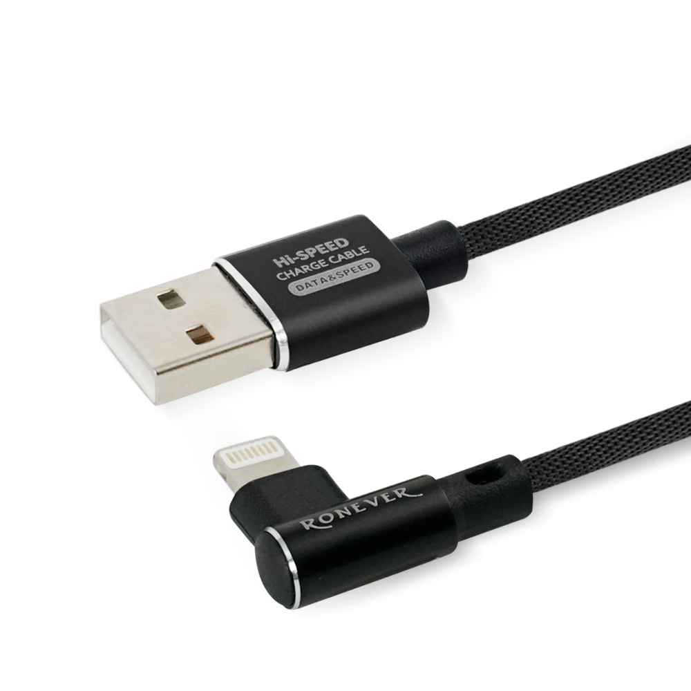 [RONEVER] L型鋁合金編織充電線(Lighting Type) VPC129, , large