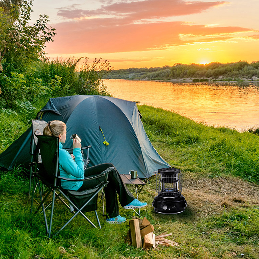 【可易家電】日本千石阿拉丁卡式瓦斯暖爐(玻璃觀賞版) SAG-BF03B (爵士黑), , large