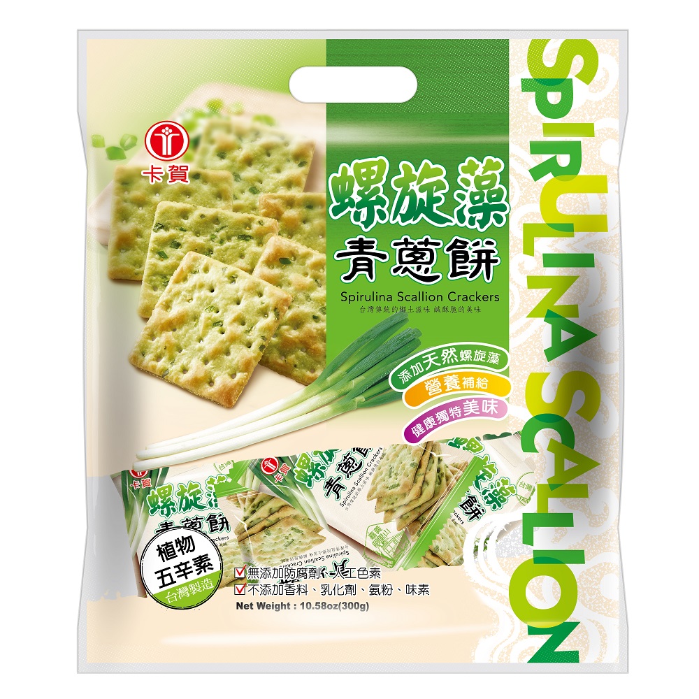 Spirulina Scallion Crackers, , large