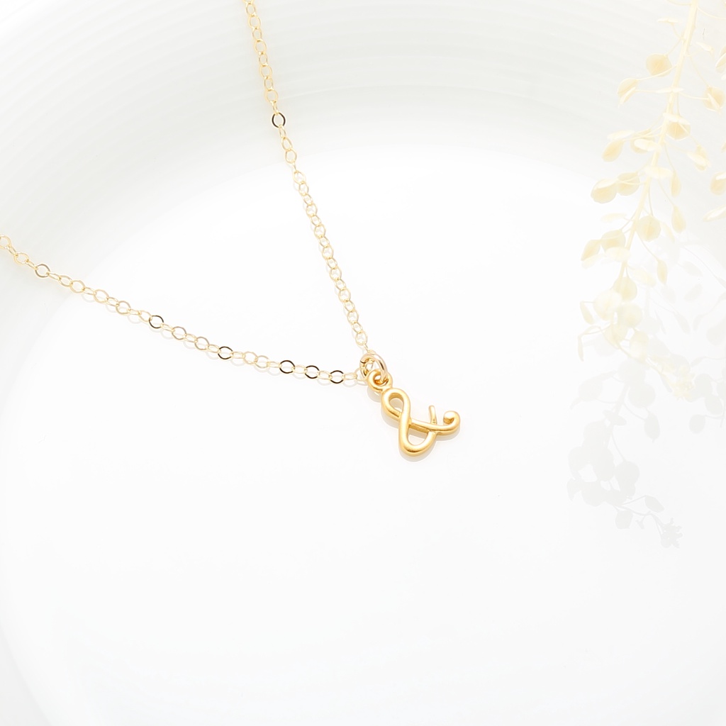【Angel & Me】愛在一起 & and s925 純銀厚鍍 24k 純金 項鍊, , large