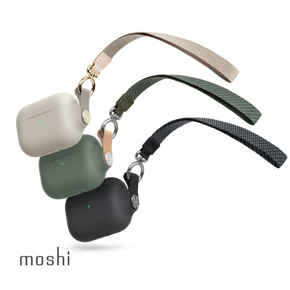 Moshi Pebbo for AirPods Pro 一代 藍牙耳機充電盒保護套 (附可拆式腕帶), , large