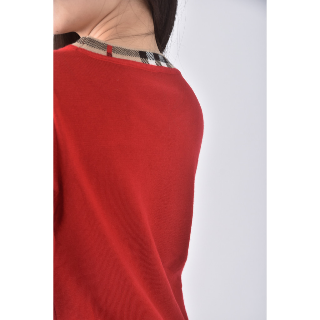 (M) 質感格紋紅色洋裝二手衣, , large