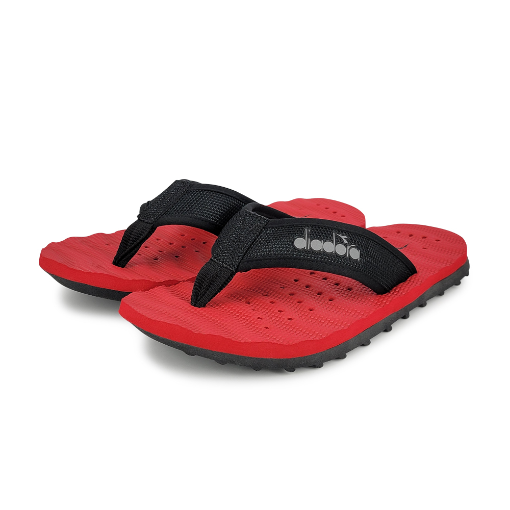 DIADORA迪亞多那 粗曠野人風夾腳拖 人字拖 拖鞋 Q彈 釋壓 耐走 透氣 排水 散熱 耐磨 防滑 黑 藍黃 藍 紅, , large