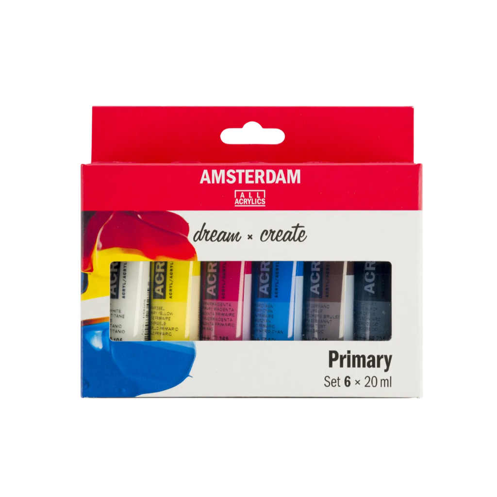 *需預訂 Royal Talens AMSTERDAM 壓克力20ML - 6色套組主色, , large