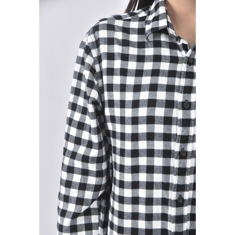 (S) lativ質感棉質純棉黑色長袖上衣二手衣, , large