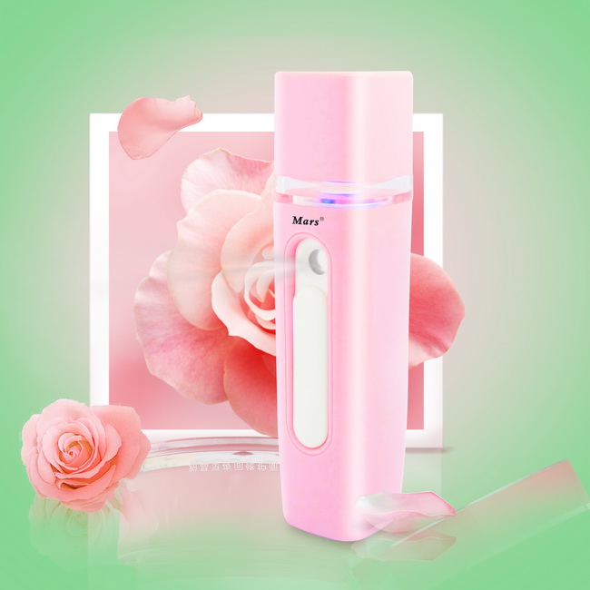 【AN09粉紅少女心】Mars奈米級滋潤噴霧補水儀(附2大好禮), 粉紅, large