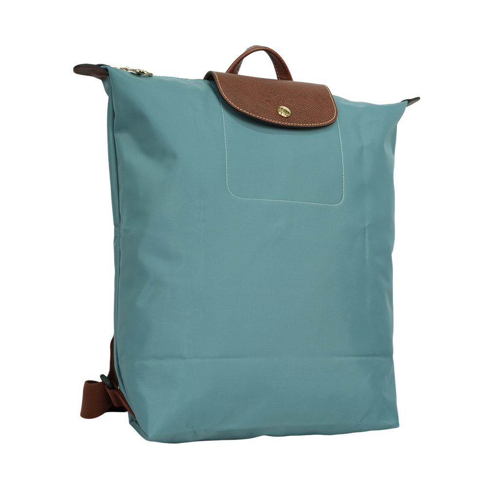 LONGCHAMP Le Pliage Original M 再生帆布中型折疊後背包/尤加利色, , large