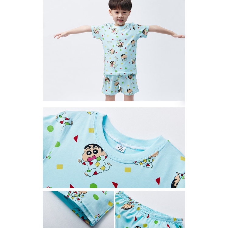 (多款)蠟筆小新 純棉短袖套裝 純棉睡衣 【旺達棉品】SC-NF002, , large