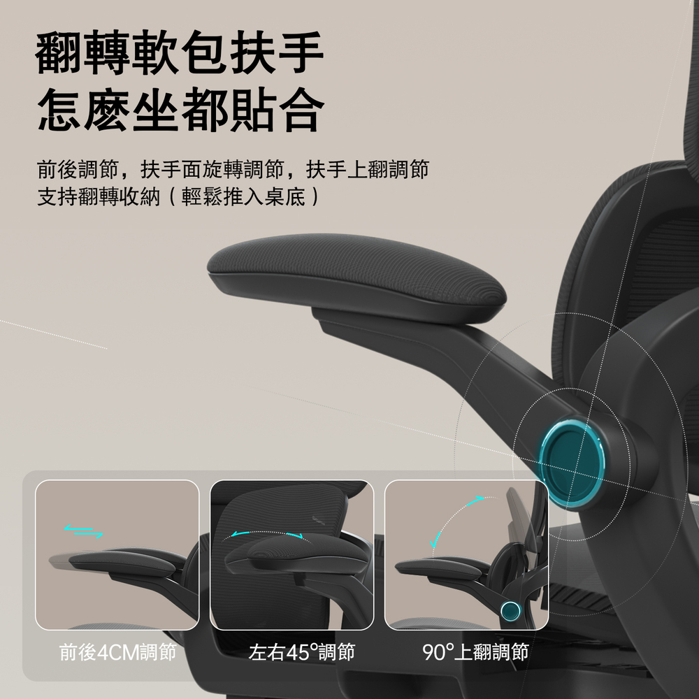 [C&D]雙翼人體工學椅-質感灰, , large