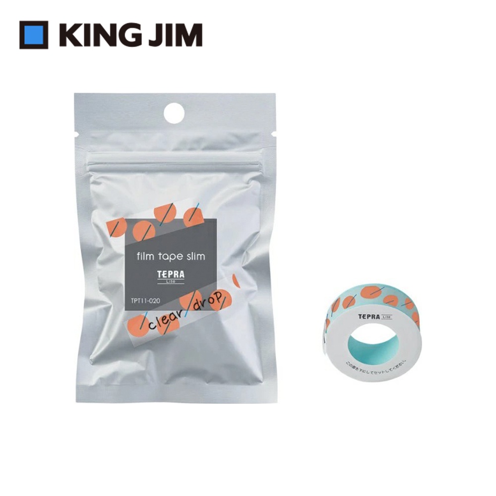 *需預訂【KING JIM】TEPRA LITE 熱感式標籤薄膜自黏膠帶 11mm(透明款)透明碎片(TPT11-017), , large