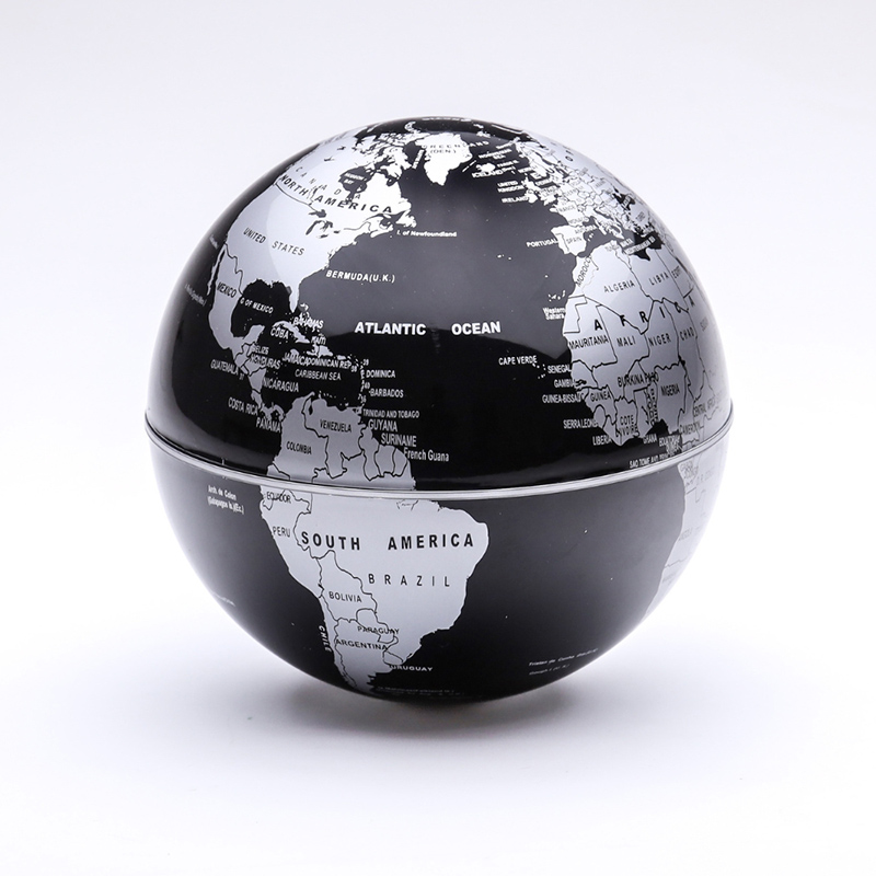 自轉地球儀 - 銀黑, , large