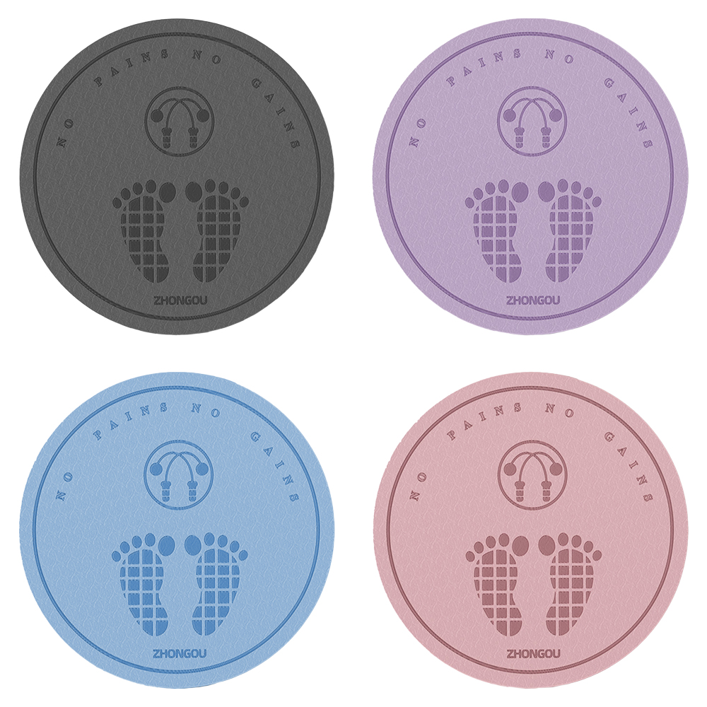 【Chung Ou】20mm Thick Round Extra Slow Jogging Jump Rope Mat /ocean blue