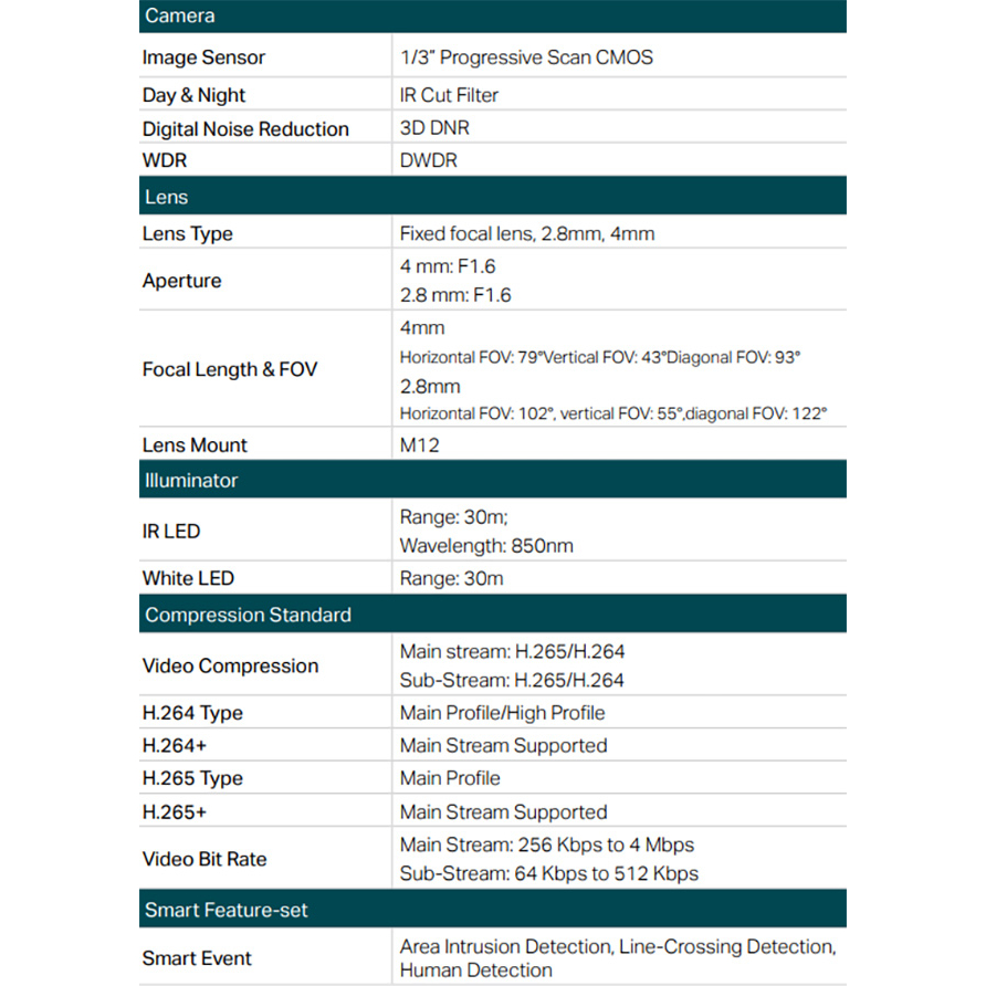 TP-LINK 昌運監視器組合 VIGI NVR1004H-4P 4路主機+VIGI C440 4MP全彩網路攝影機*2, , large