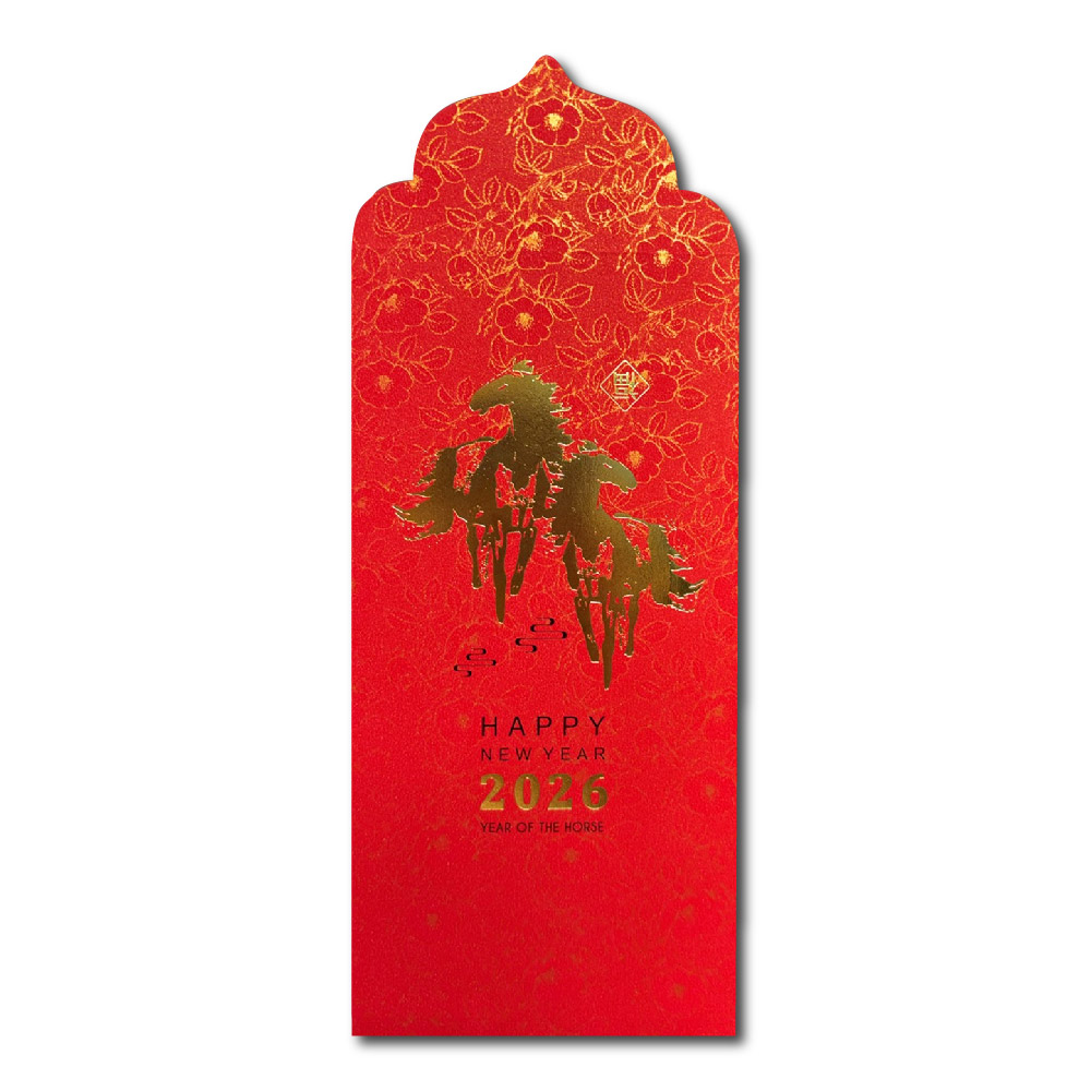 1A 2026 馬年 中式 紅包袋 Happy New Year 10張入 /包1803, , large