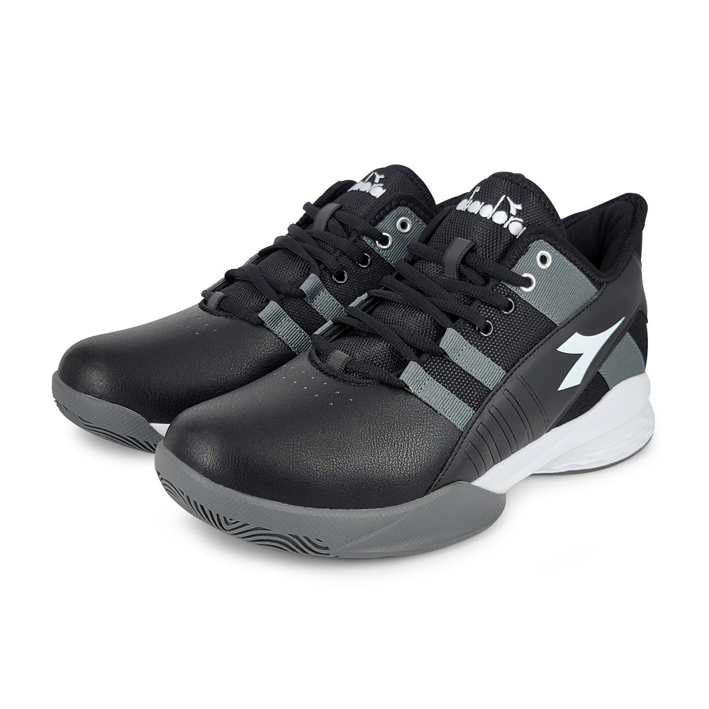 DIADORA迪亞多那 寬楦籃球男鞋 男運動鞋 寬腳板 耐用 保護後跟 輕量 彈力 吸震 減壓 緩震 耐磨 防滑 白 黑, , large