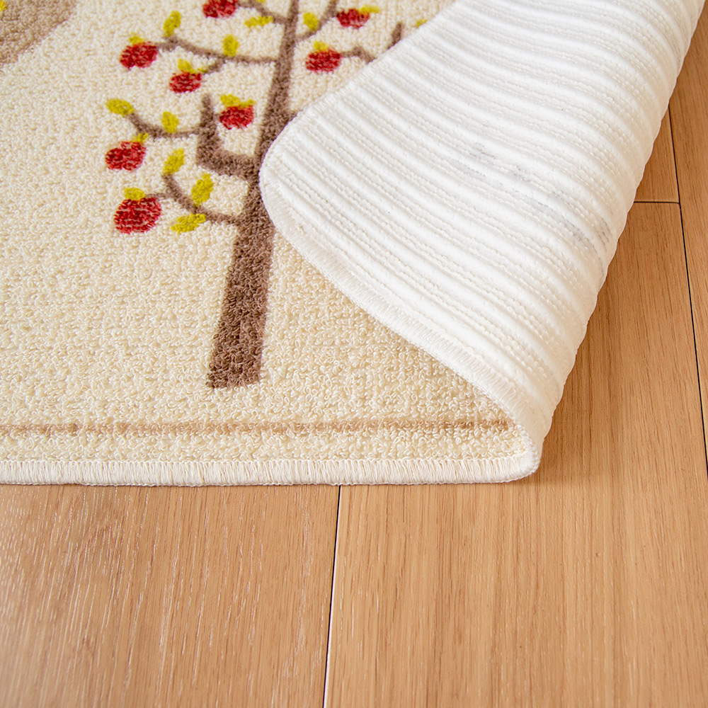 [Japan Oka] Made in Japan Recycled Printed Kitchen Mat 45×120cm (Autumn Harvest Garden Style / Machine Washable / 4mm Thick), , large