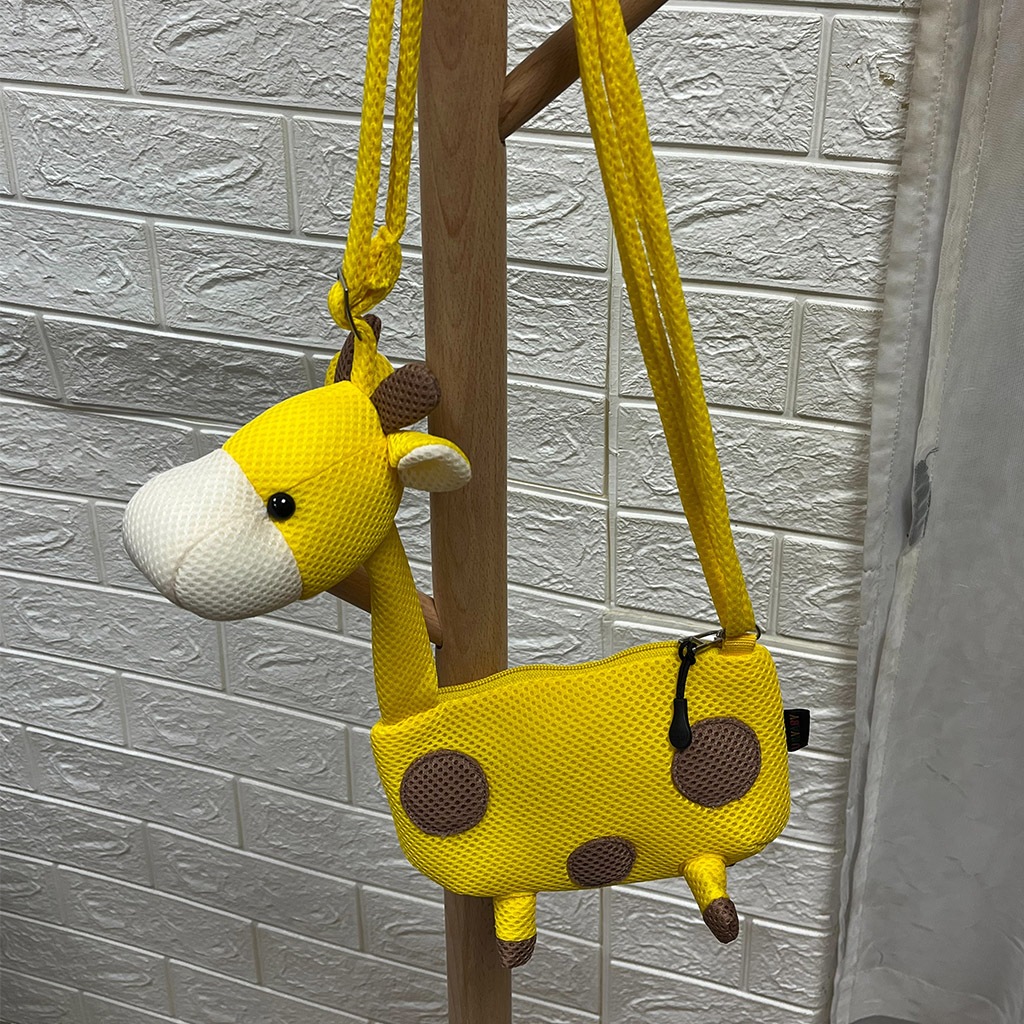 【可愛造型 獨家設計 可機洗 保固】長頸鹿 斜背包 側背包 斜背包女 側背包女 可愛包包 禮物, , large