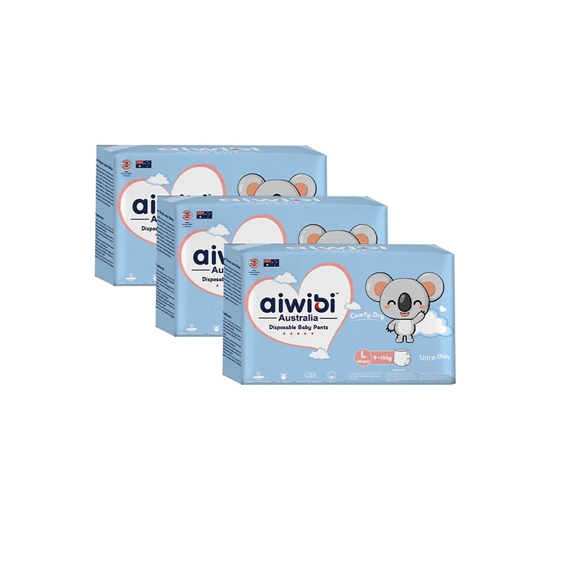 aiwibi 愛薇彼 清新乾爽褲型紙尿褲 M(三包裝) 紙尿褲 尿布 褲型 輕薄乾爽透氣 日夜通用, , large