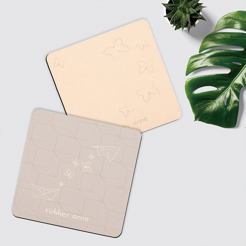 【Monster】 Soft Diatomaceous Earth Absorbent Coaster – Floral Tile Series (10x10cm) – 2D Playful, , large