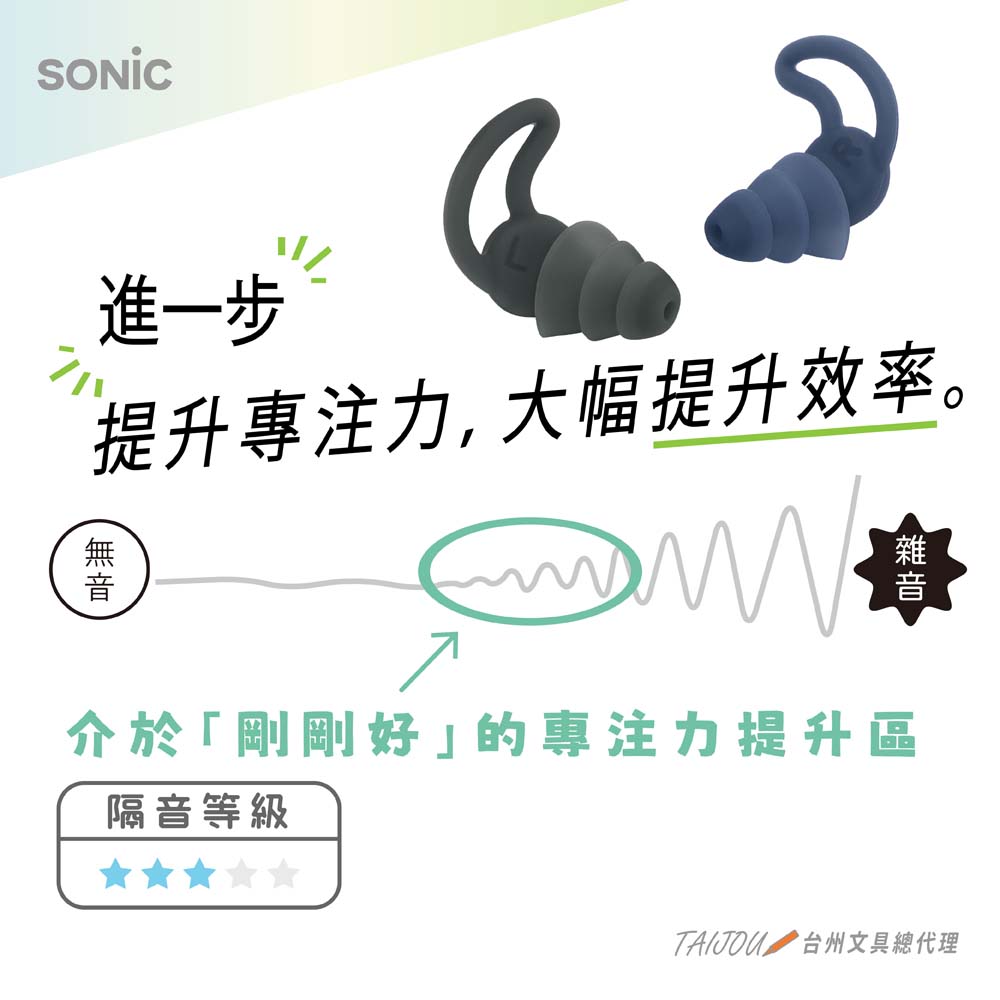 【龍品文創】日本SONIC SP-2037 專注耳塞-K沉靜藍, , large