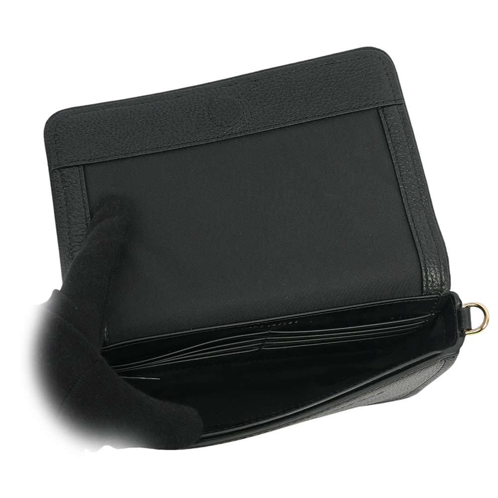 MARC  JACOBS 粒面皮革迷你斜背包WOC/手拿包/黑色, , large