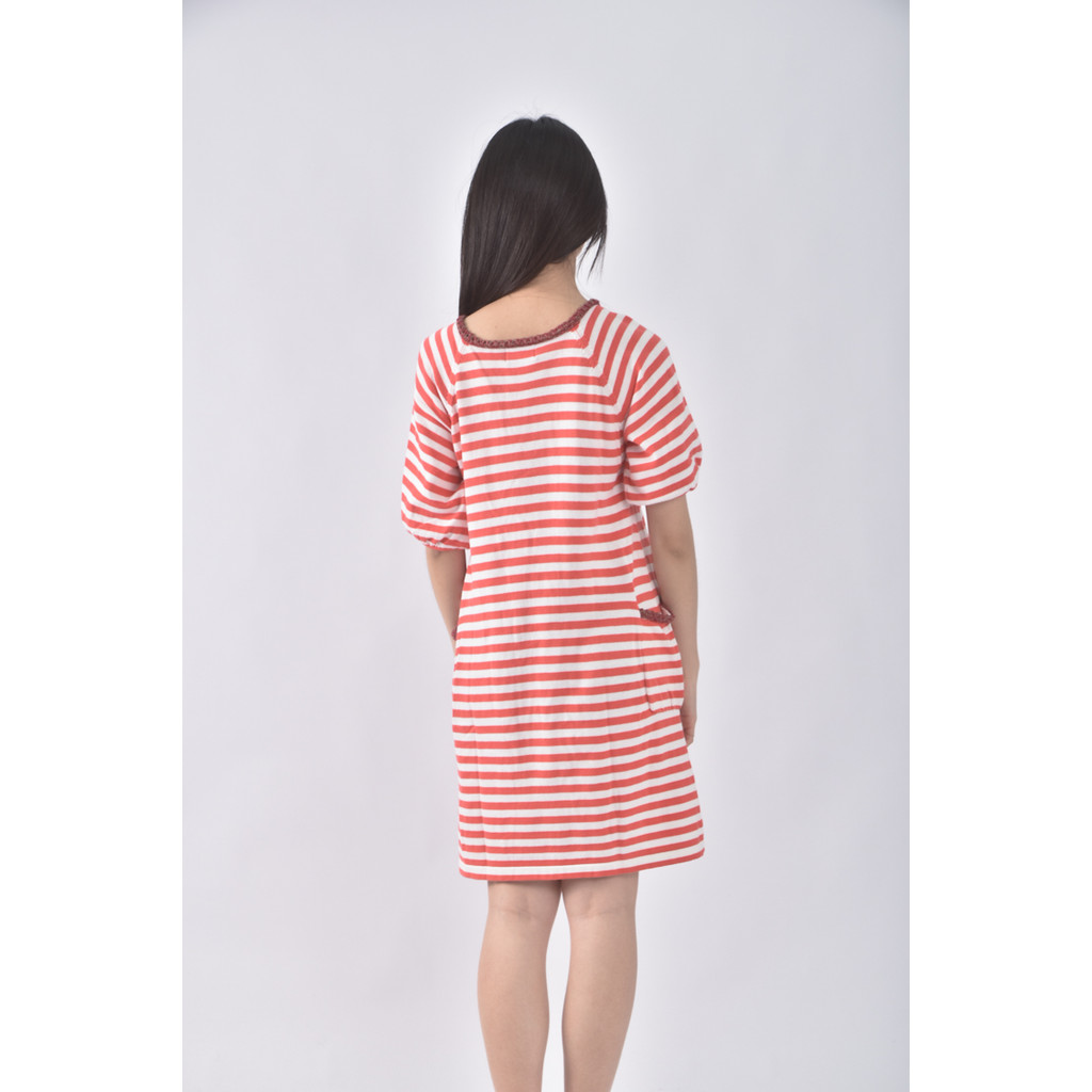 (F) bluedeer條紋粉色洋裝二手衣, , large