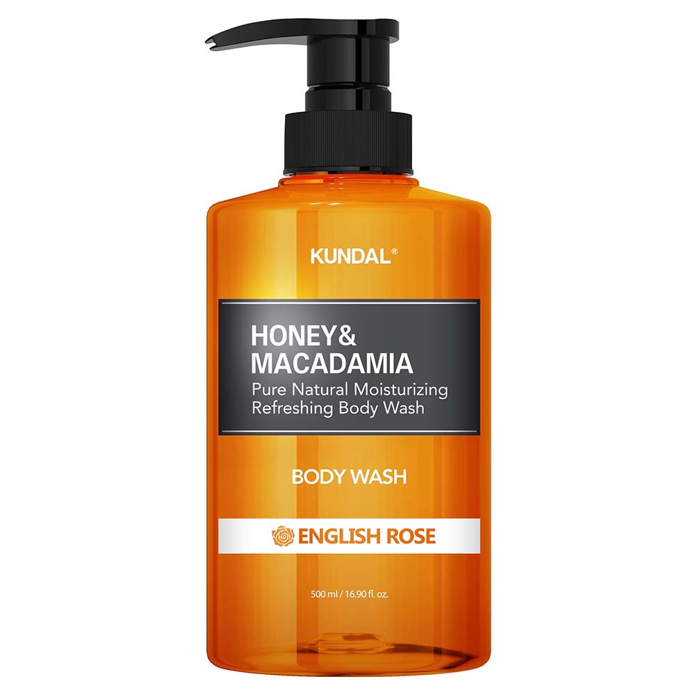 [巨林生化科技]【KUNDAL昆黛爾】蜂蜜澳洲堅果保濕沐浴露500ml [補水滑嫩] (英格蘭玫瑰香), , large