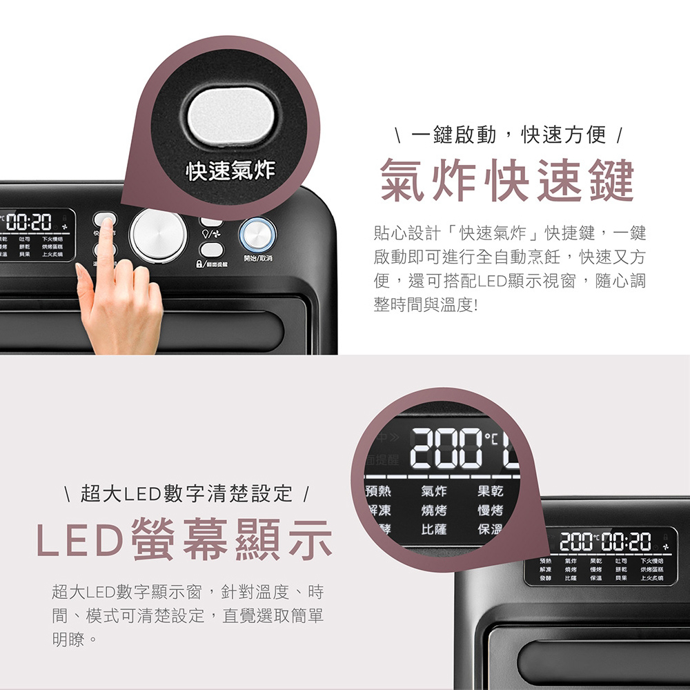 CHIMEI 18L Smart 6-in-1 Digital Air Fryer Oven EV-18S0FM, , large