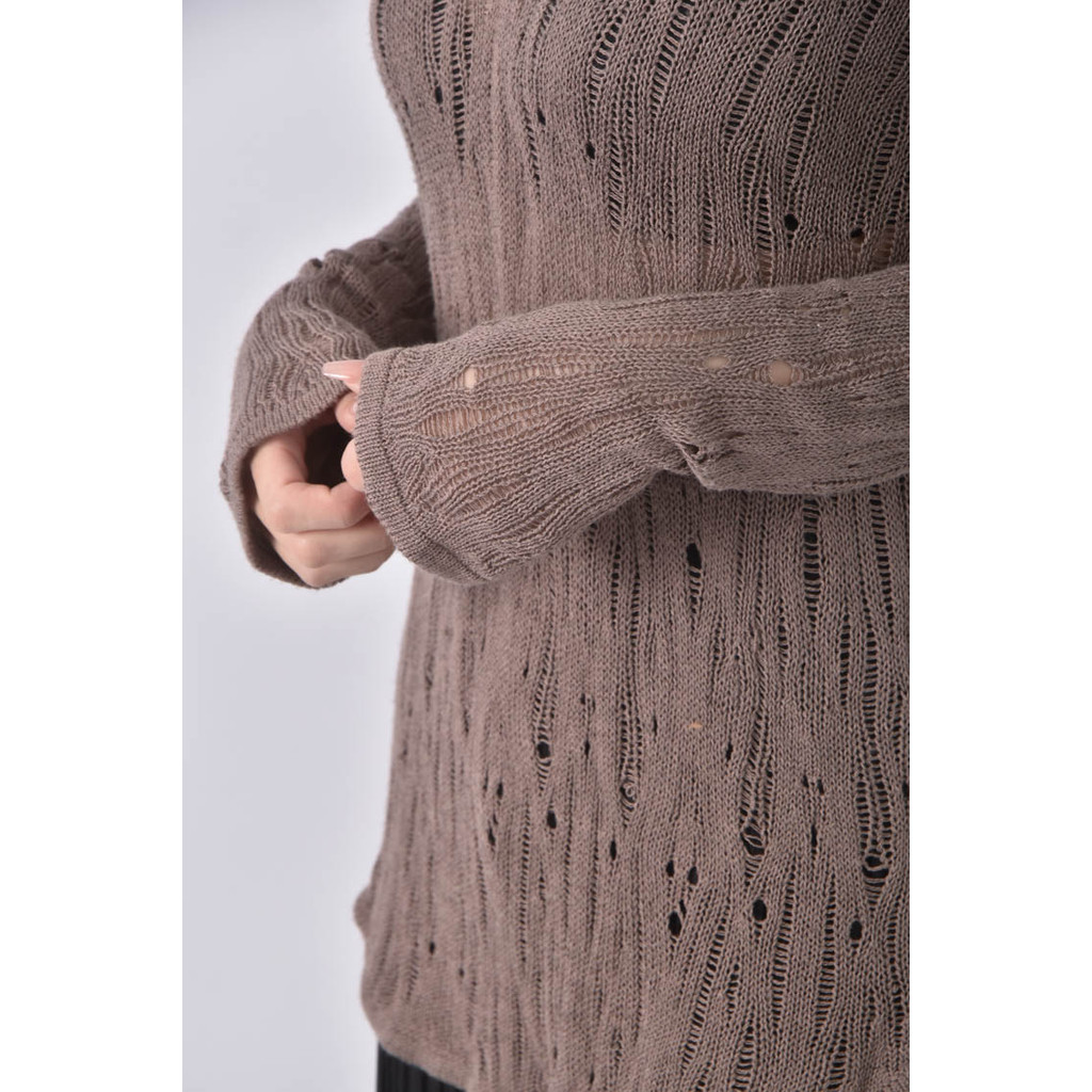 (M) 連帽棕色長袖上衣二手衣, , large