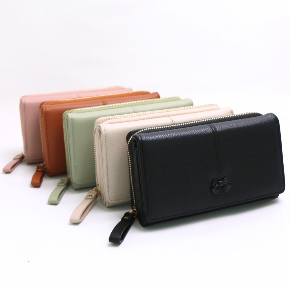 Ribbon&eacute; 柔霧翻蓋零錢長夾-黑色  女夾 人氣女用皮夾 情人節禮物, , large