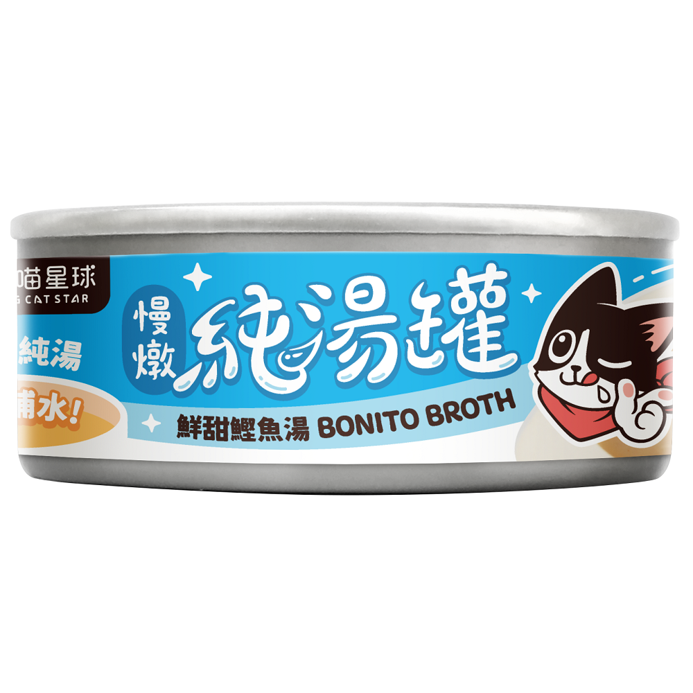 汪喵星球-無膠純湯罐80g-鰹魚, , large