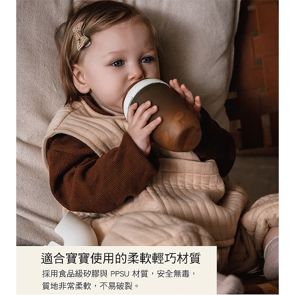 【HEORSHE】寬口矽膠仿母乳奶瓶(160ml)-玫瑰粉, , large