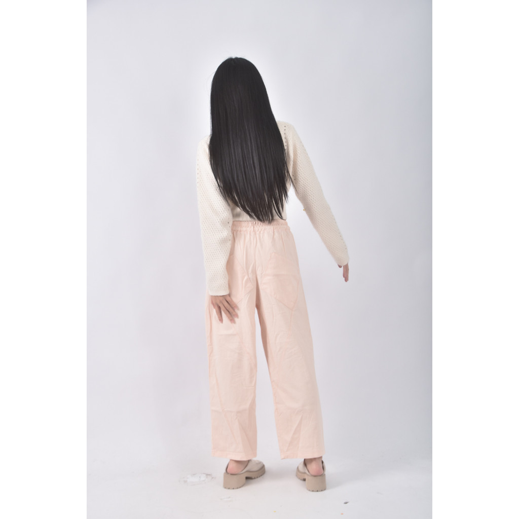 (XL) 高腰質感素面橘色長褲二手衣, , large