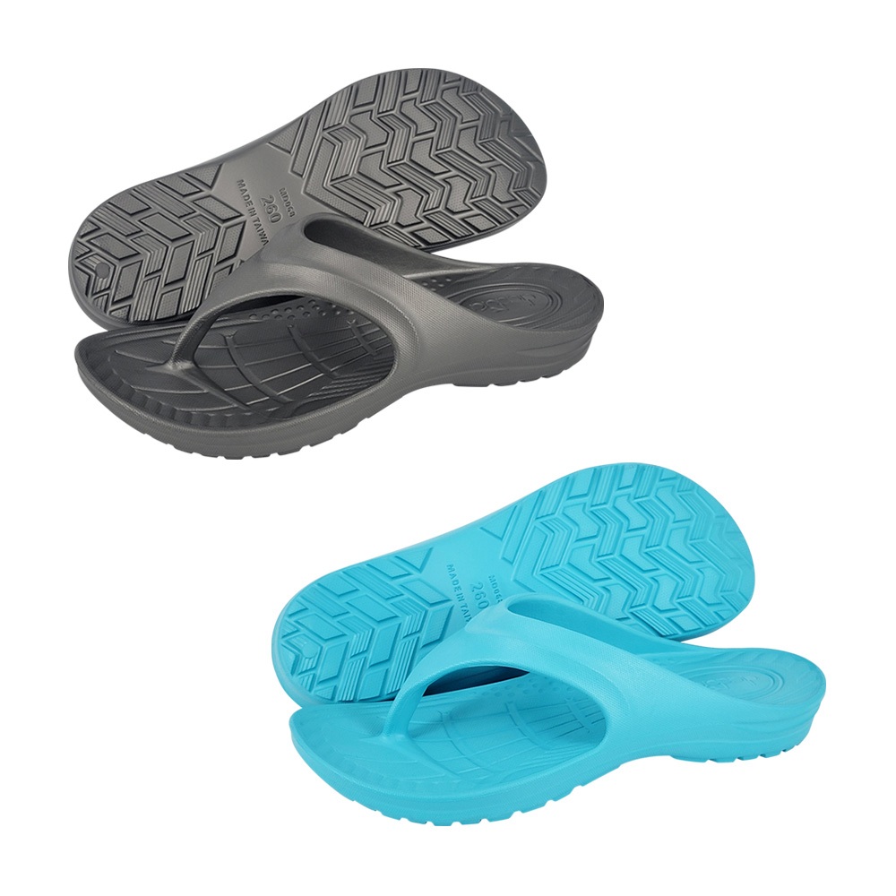 DIADORA迪亞多那 MIT健康機能運動拖鞋 夾腳拖 男鞋 台灣製造 一體成型 EVA 消臭 抑菌 排水 止滑 灰 藍