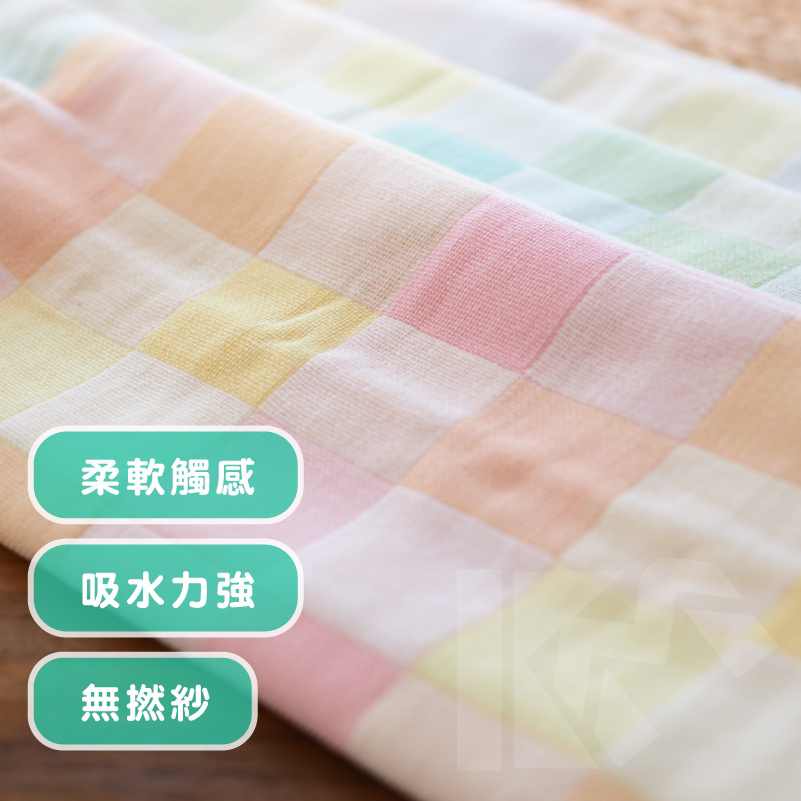 [Kaimei Cotton] 16-year-old random excellent pure cotton colorful double-layer gauze children's towel suitable for newborn face towel/baby towel, , large