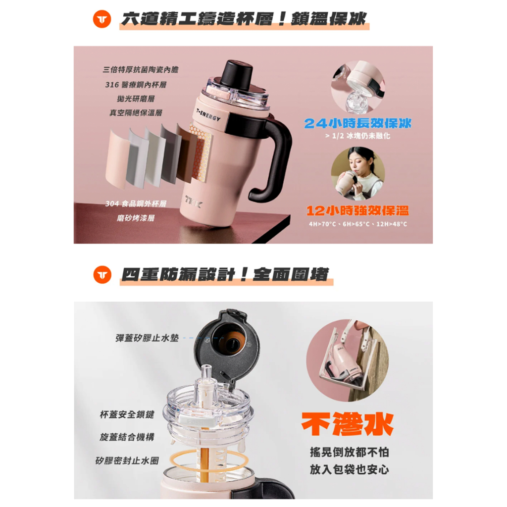 【複製】TKK跳跳超霸杯｜冰壩杯大容量｜陶瓷內膽｜內含泡茶神器｜長效保冰, , large