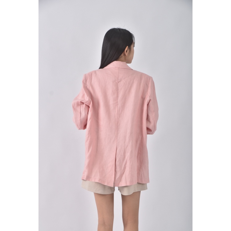 (XL) 排扣粉色外套二手衣, , large