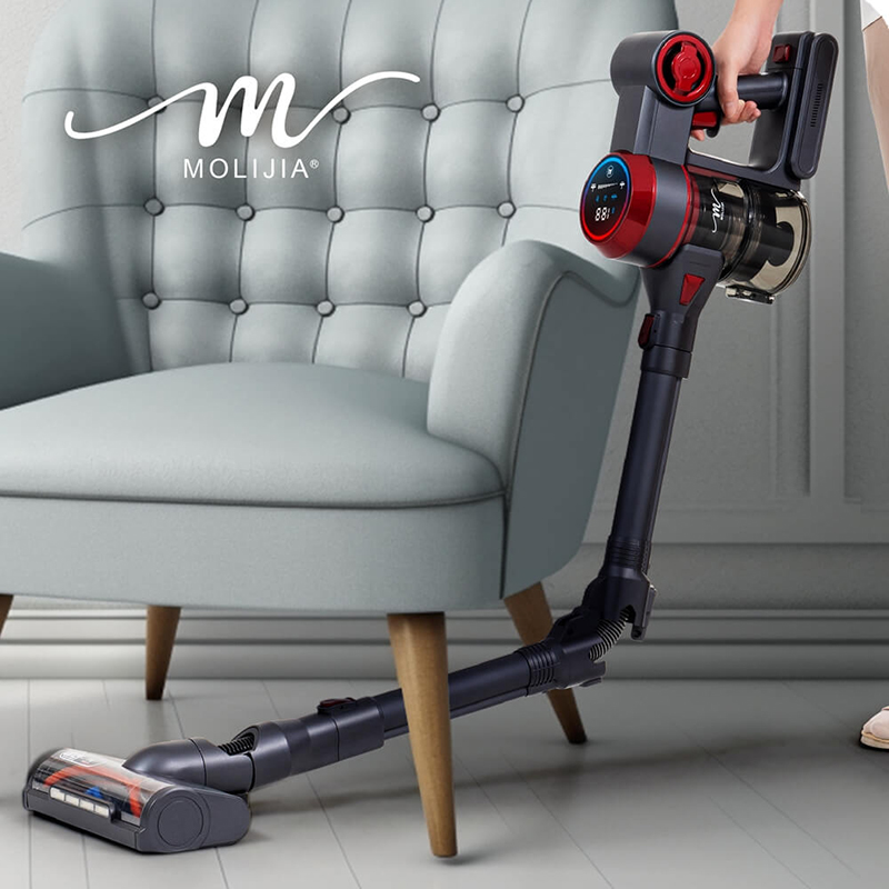 【MOLIJIA】M181 Automatic AI Sensing Handheld Cordless Vacuum Cleaner - Grayish Red, , large