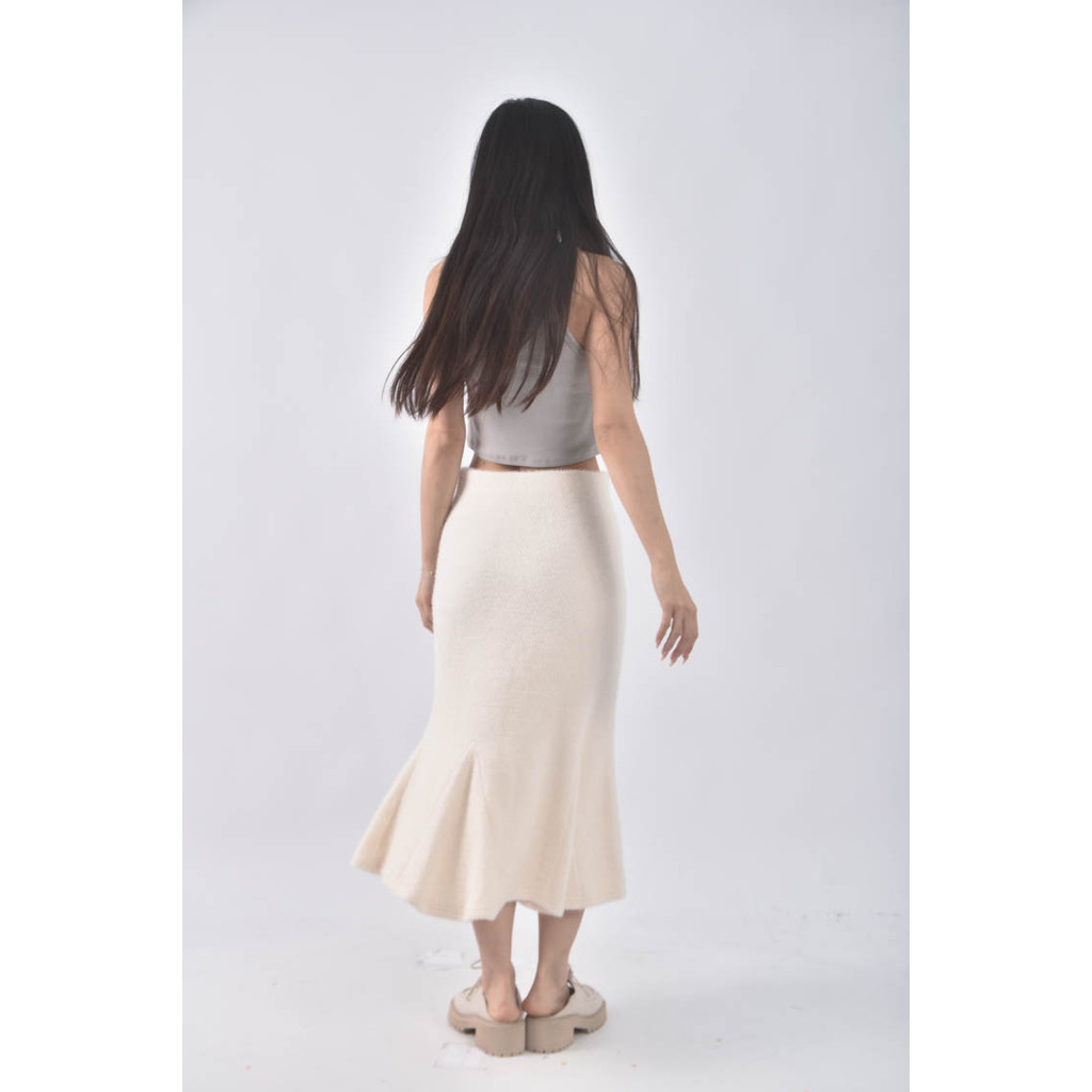 (L) victoria queen韓牌質感魚尾白色長裙二手衣, , large