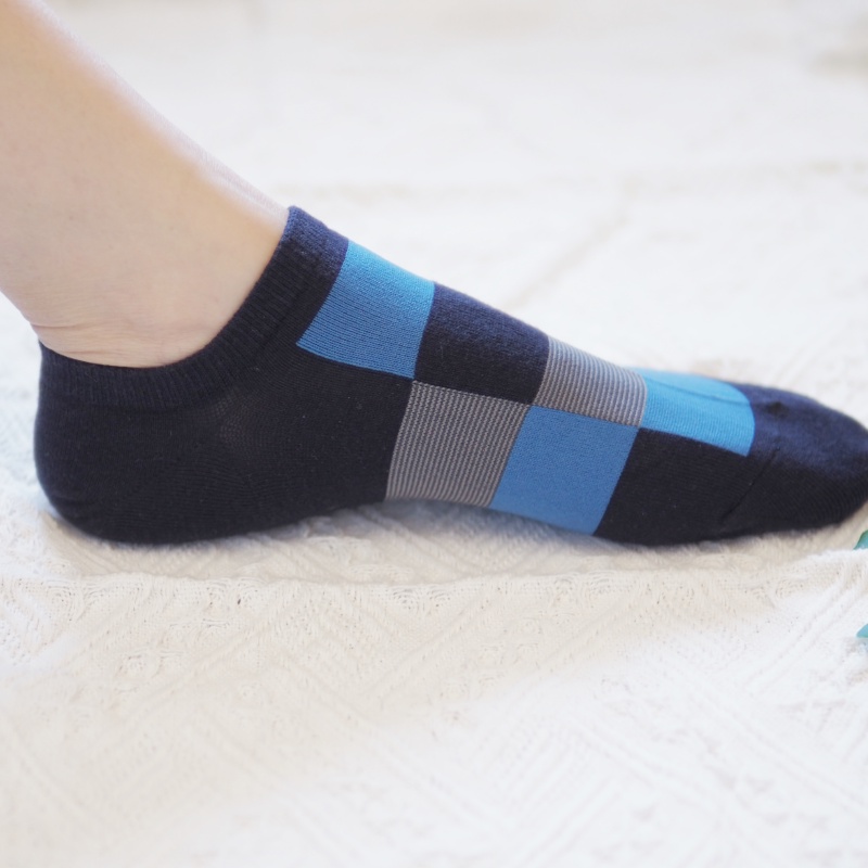 [Kaimei Cotton Industry] 10 pairs set, random and excellent, MIT made in Taiwan, pure cotton, extra large combed cotton, right angle socks, color block splicing style, , large