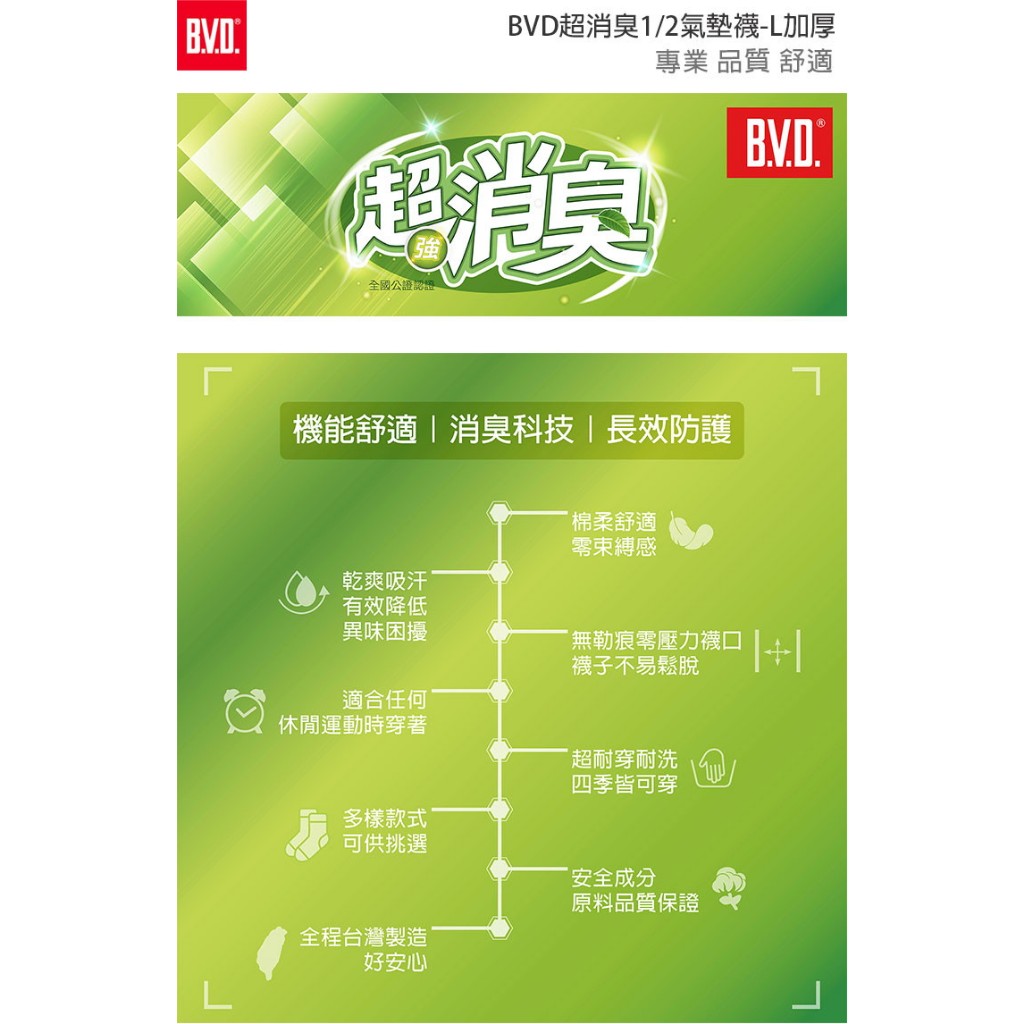 【BVD】超消臭1/2氣墊襪3入-L加厚<深灰>B625 襪子 短襪 抑菌除臭襪, , large