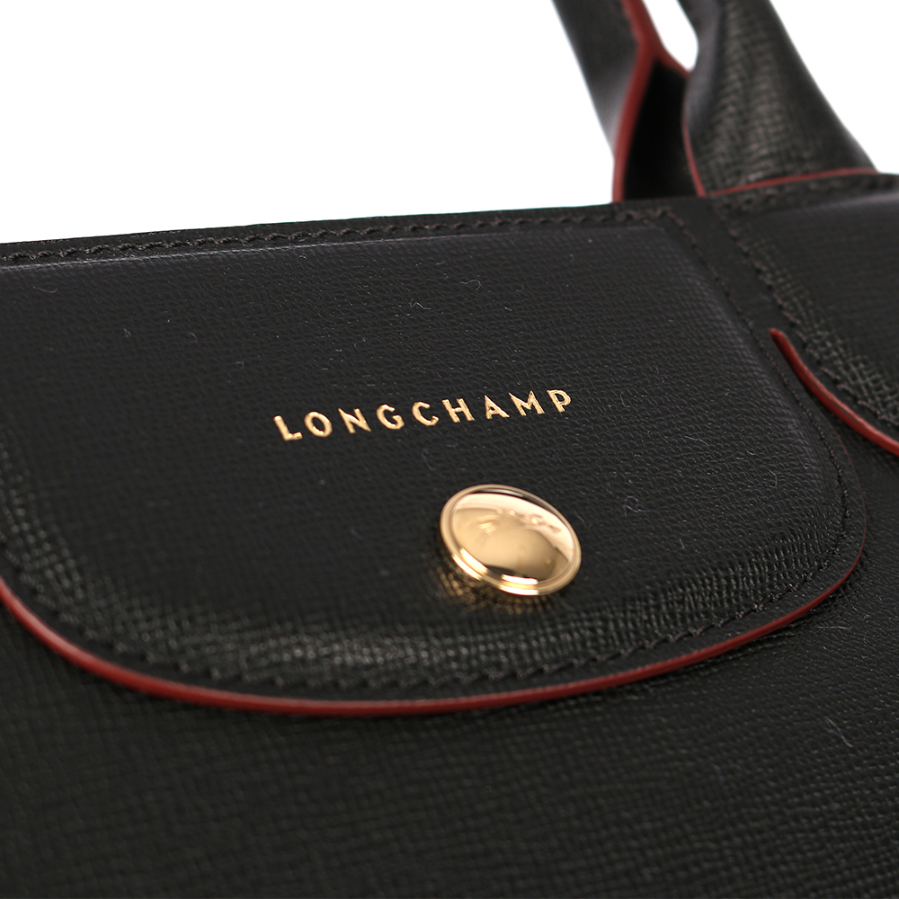 LONGCHAMP 硬殼牛皮水餃二用包/黑色, , large