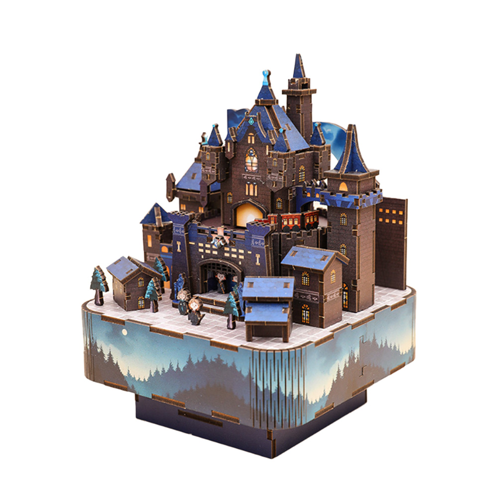 【上手家居】DIY立體拼圖音樂盒 魔森城域(八音盒/3d立體拼圖/3d拼圖/手作材料包), , large