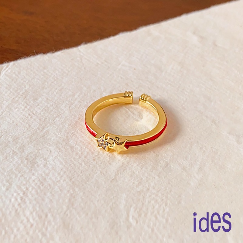 [ides愛蒂思] 輕珠寶時尚設計都會系列戒指/紅繩無敵星星, , large
