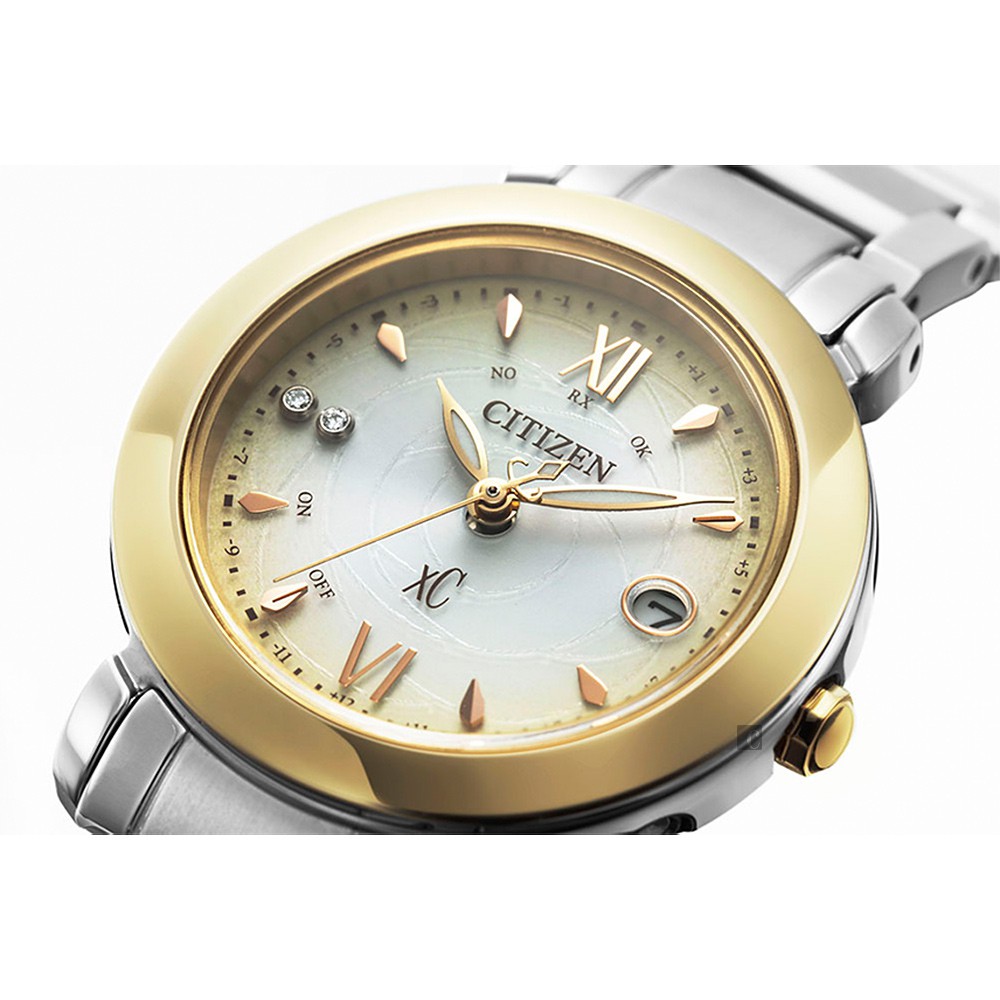 CITIZEN 星辰 XC African Roses聯名 限量鈦金屬光動能電波女錶 ES9447-51A, , large