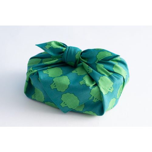 日本製 KAMAWANU Furoshiki 風呂敷/包袱布 全棉 方巾 多功能手帕 50x50 cm (綠色花椰菜), , large